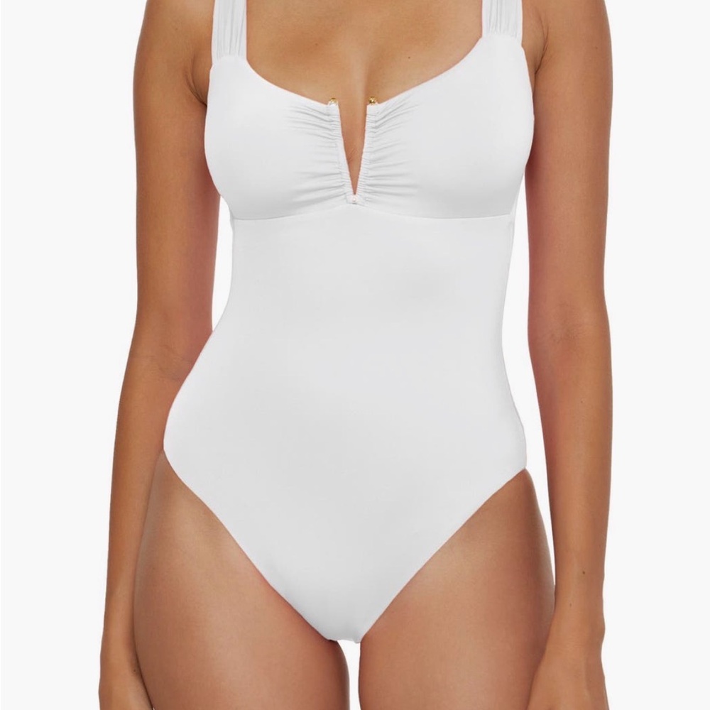 NWT Becca Shirred V-Wire One Piece Sz Large